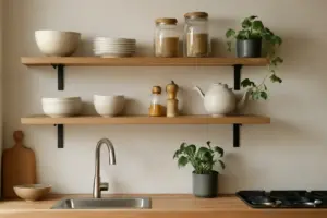 Mensole sospese in cucina: perché sono la soluzione salvaspazio che cambia tutto