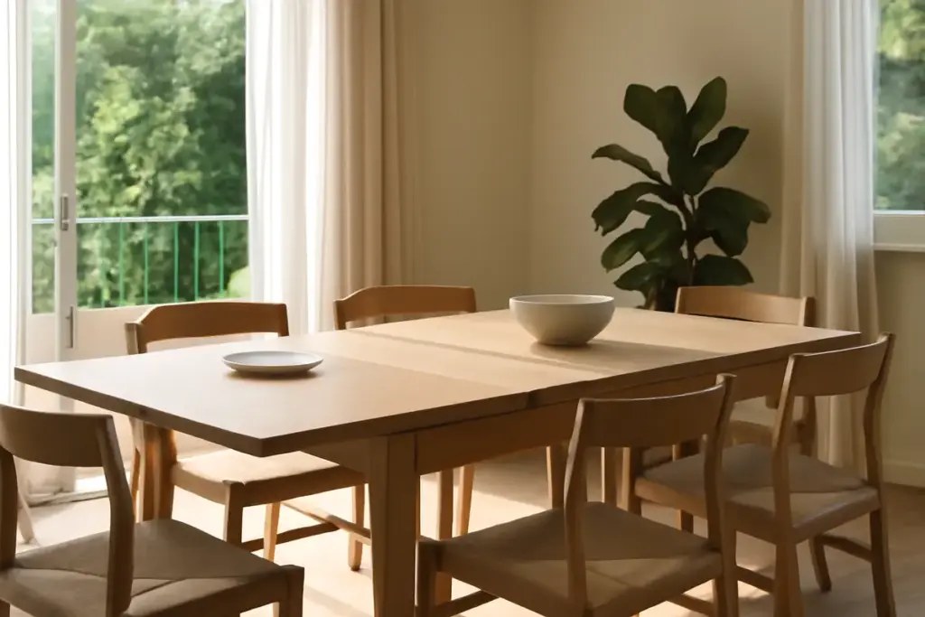 Tavoli allungabili per zone pranzo luminose: la particolarità che migliora anche la circolazione dell’aria