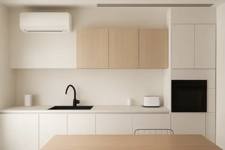 Stile minimal in cucina: le scelte funzionali che facilitano la climatizzazione e l’ordine