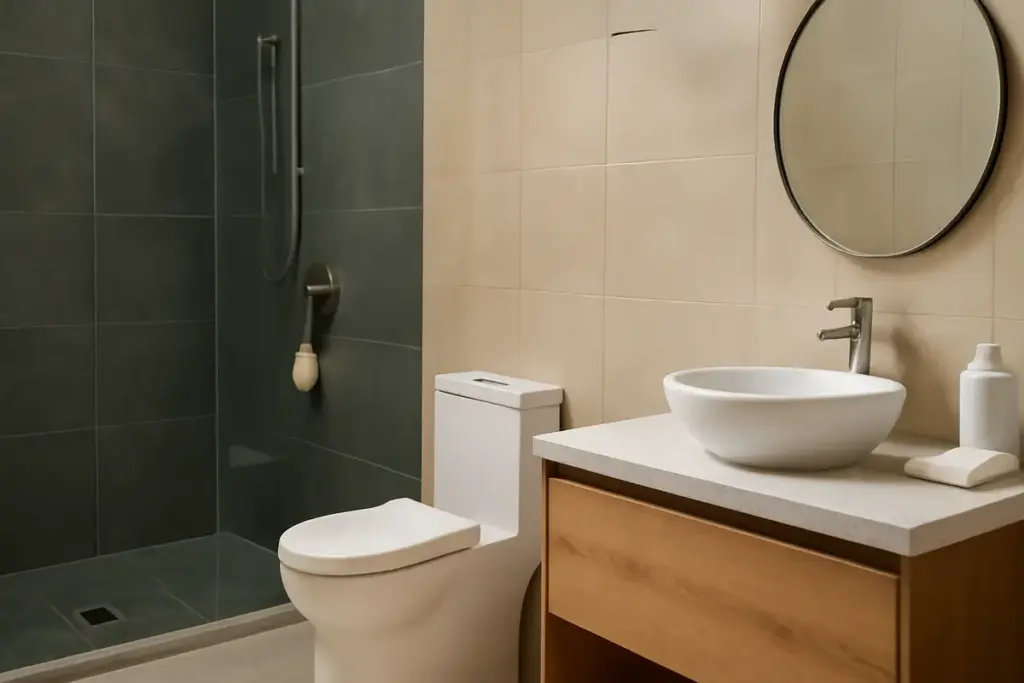 Si possono combinare materiali diversi in bagno? Il segreto per ambienti più salubri e facili da pulire