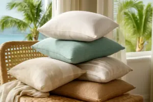 Come scegliere cuscini decorativi traspiranti per l’estate? I materiali che favoriscono il fresco