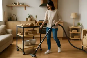 Utilizzare mobili su rotelle in cucina e soggiorno: il benefit pratico che semplifica anche la pulizia