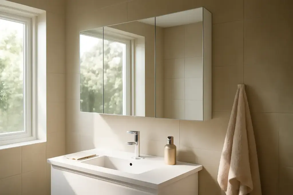 Armadietti a specchio in bagno: la soluzione ideale per aumentare luce e spazio reale